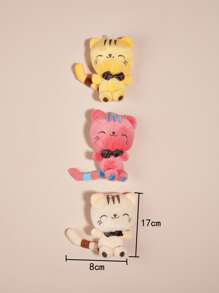 1pc Random Color Cartoon Cat Design Pet Plush Toy - Multicolor - View 5