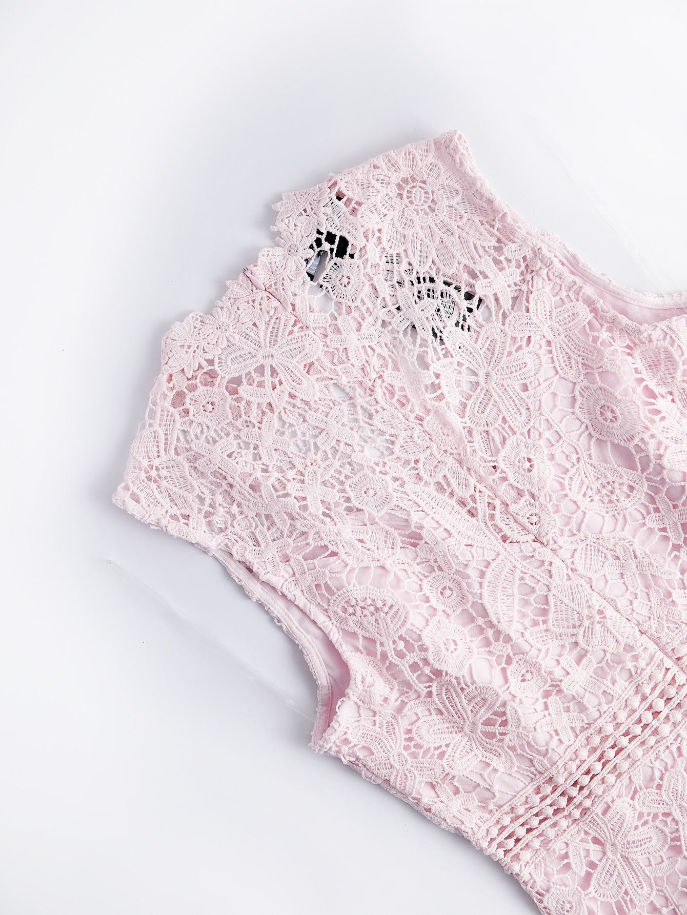 Eilly Bazar Floral Lace Stand Neck Dress SHEIN USA