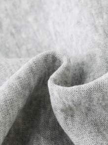 Baby Heart & Slogan Graphic Sweatshirt - Light Grey - View 7