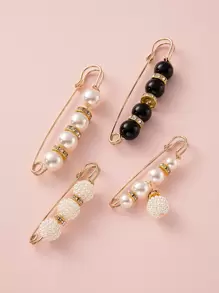 4 cái giả ngọc trai trang trí nội thất ngẫu nhiên thắt lưng điều chỉnh khóa - Nhiều màu - Xem 1