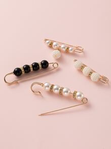 4 cái giả ngọc trai trang trí nội thất ngẫu nhiên thắt lưng điều chỉnh khóa - Nhiều màu - Xem 7