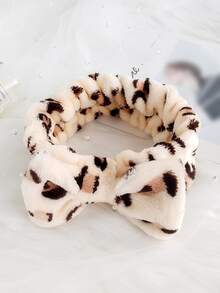 1入組豹紋印花沐浴髮帶 - 彩色 - 查看 3