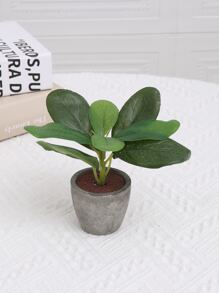 1 pezzo Pianta in vaso artificiale, piccola pianta finta con foglie e vaso per decorare la casa, regalo di San Valentino