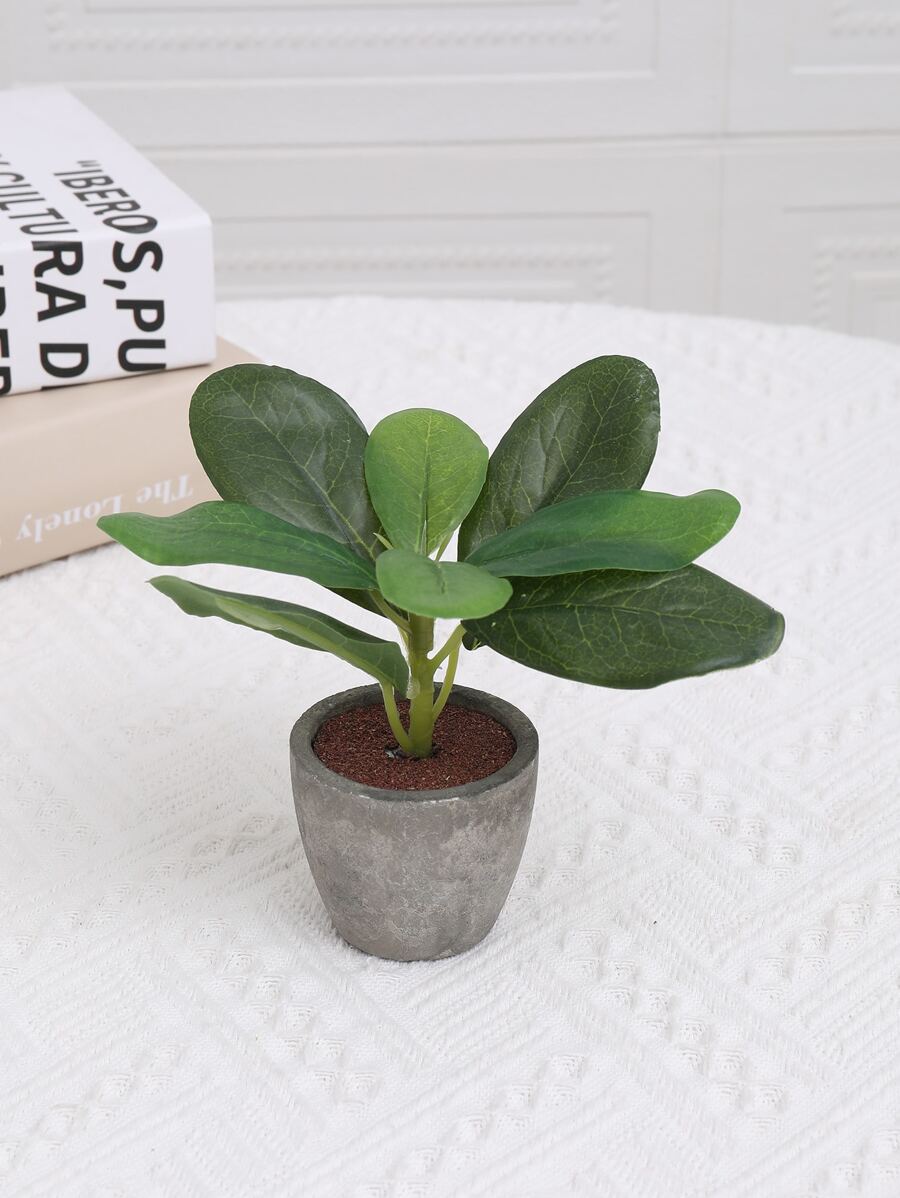 1 pezzo Pianta in vaso artificiale, piccola pianta finta con foglie e vaso per decorare la casa, regalo di San Valentino