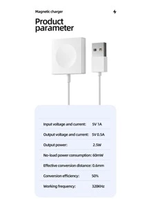 1入組無線充電器適用於Apple Watch - 白色 - 查看 4