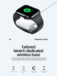 1入組無線充電器適用於Apple Watch - 白色 - 查看 5