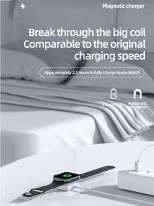 1入組無線充電器適用於Apple Watch - 白色 - 查看 6