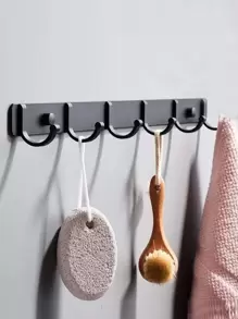 1入組免打孔牆面掛鉤 - 黑色 - 查看 1