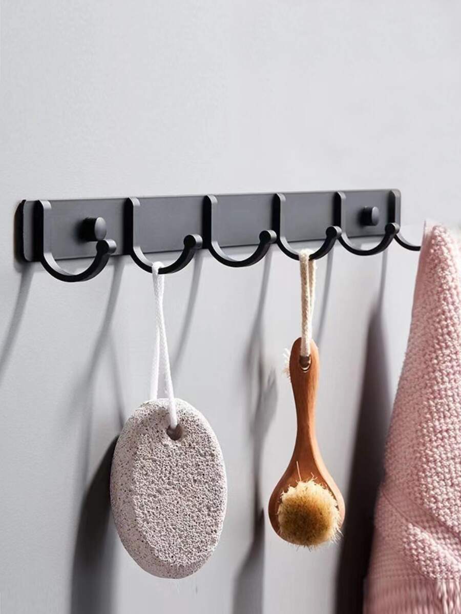 1入組免打孔牆面掛鉤 - 黑色 - 查看 1