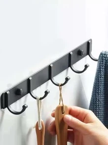 1入組免打孔牆面掛鉤 - 黑色 - 查看 3