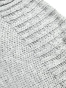 Manfinity Homme 男款純色無內襯拉鍊開口毛衣，圓領長袖半拉鍊套頭純淺灰色工作商務體面毛衣，適合送男友禮物 - 灰色 - 查看 4