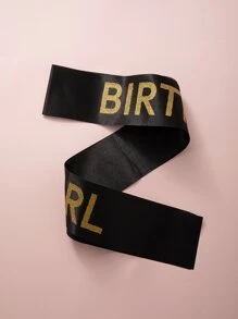 1pc Birthday Party Decor Shoulder Strap, Ribbon, Party Shoulder Strap - Multicolor - View 4