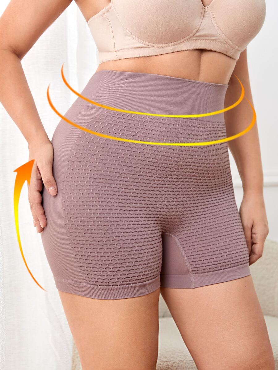 Plus Plain Shapewear Bottom - Dusty Purple - View 1