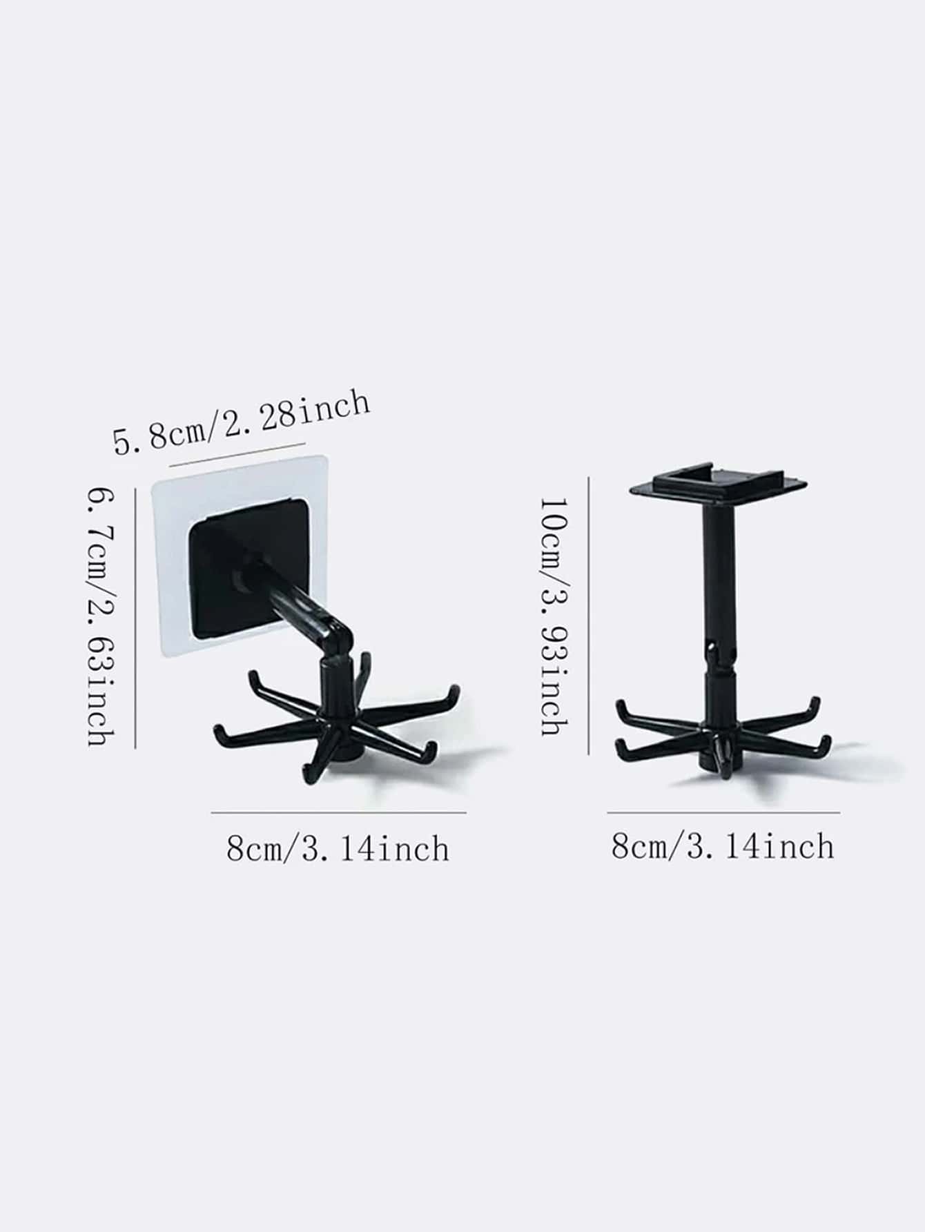 1pc Punch Free Jewelry Storage Rack - Black - View 4