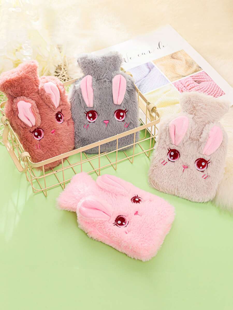 1 pièce Bouillotte design lapin duveteux de couleur aléatoire - Multicolore - Voir 1