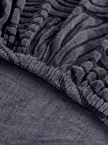 1pc Jacquard Stretchy Sofa Seat Cover - Grey - View 7