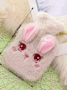 1 pièce Bouillotte design lapin duveteux de couleur aléatoire - Multicolore - Voir 6