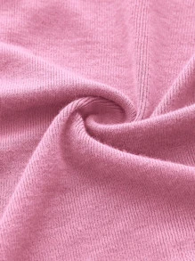 SHEIN MOD Butterfly Metal Decor Ruched Front Cut Out Crop Tee - Pink - View 4