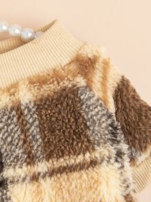 Plaid Pattern Warm Pet Hoodie - Multicolor - View 5