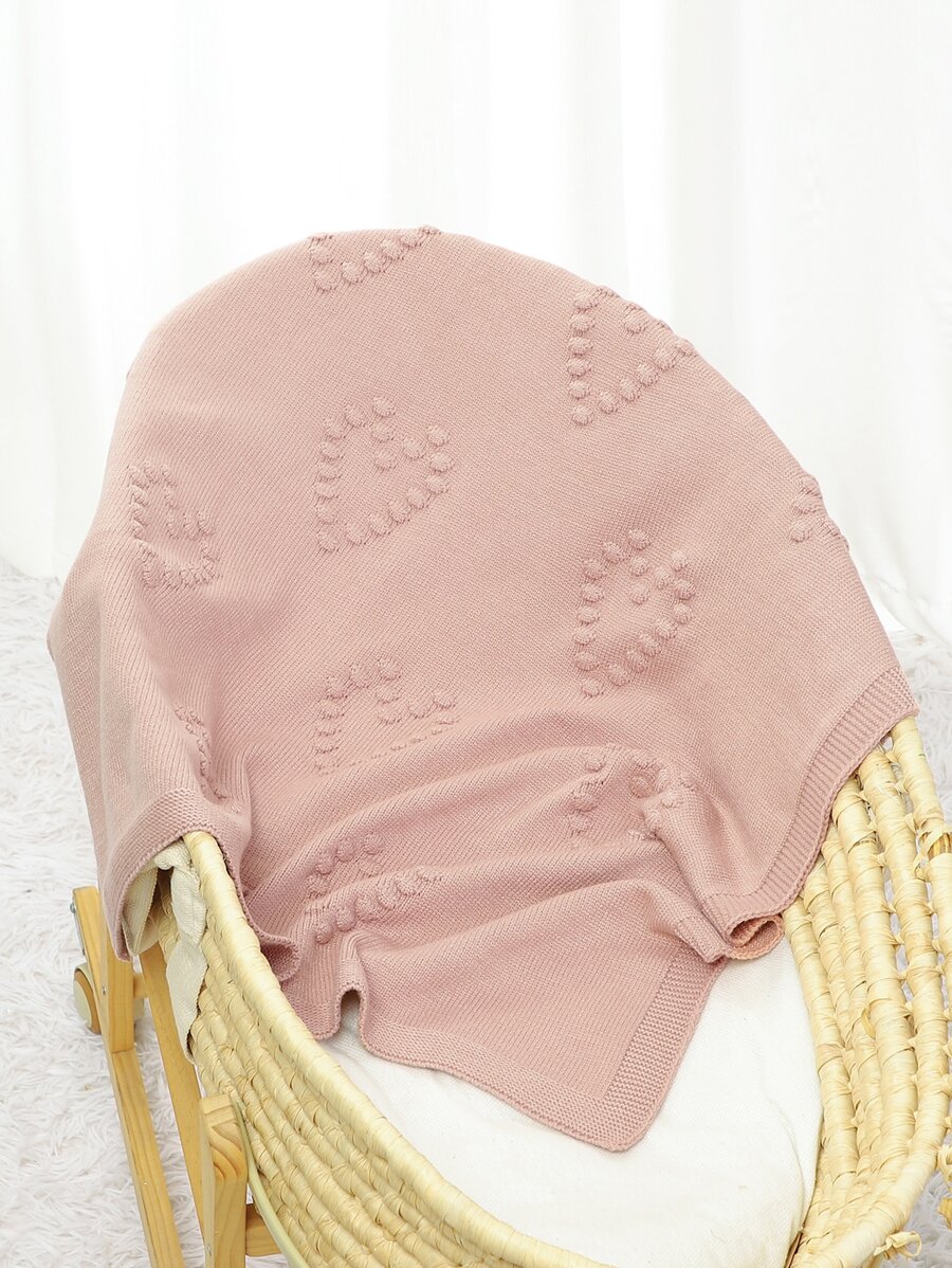 Chăn quấn họa tiết trái tim cho bé - Hồng - Xem 1