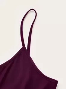 Solid Mermaid Hem Lounge Dress, Long Dress