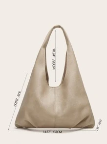 2pcs New Fashion Large Capacity Casual Versatile Mother-Child Bags, Soft Leather-Feel PU Material, High-Quality Handbag & Shoulder Bag For Women, Elegant & Suitable For Office, College, Daily Use - Khaki - View 7