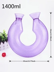 1pc U-shaped Random Color Hot Water Bag - Multicolor - View 4