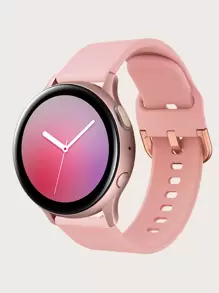 1pc Women/Men Pink 20mm/22mm Width Universal Silicone Smart Watch Strap Watchband Accessories Compatible With Samsung Galaxy Watch 7654/Mi/Venu/Vivoactive/Forerunner/Honor - Baby Pink - View 2
