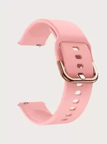 1pc Women/Men Pink 20mm/22mm Width Universal Silicone Smart Watch Strap Watchband Accessories Compatible With Samsung Galaxy Watch 7654/Mi/Venu/Vivoactive/Forerunner/Honor - Baby Pink - View 7