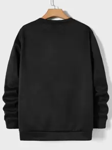 Manfinity VCAY Loose Fit Men Cartoon Graphic Sweatshirt - Black - View 3