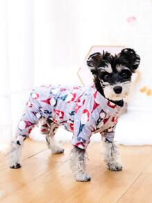 Bộ đồ ngủ đồ họa hoạt hình Giáng sinh dành cho chó & mèo vừa và nhỏ - Nhiều màu - Xem 7