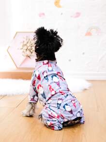 Bộ đồ ngủ đồ họa hoạt hình Giáng sinh dành cho chó & mèo vừa và nhỏ - Nhiều màu - Xem 6