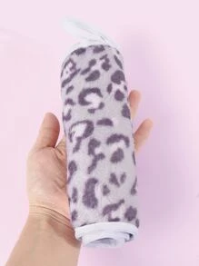 Makeup Remove Face Towels, 2pcs Reusable Makeup Remover Cloths, Leopard Design Makeup Remover Towel, Reusable Microfiber Cleansing Towel 15 Inch X 8 Inch - Multicolor - View 2