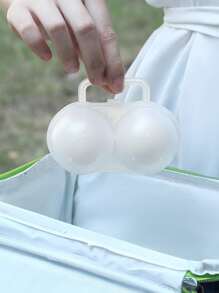 1 pieza Caja de almacenamiento de huevo transparente portátil - Blanco - Ver 3