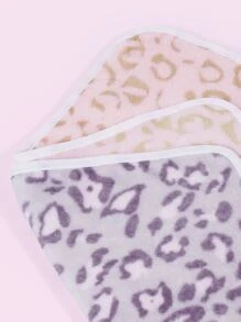 Makeup Remove Face Towels, 2pcs Reusable Makeup Remover Cloths, Leopard Design Makeup Remover Towel, Reusable Microfiber Cleansing Towel 15 Inch X 8 Inch - Multicolor - View 4