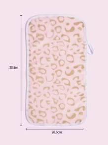 Makeup Remove Face Towels, 2pcs Reusable Makeup Remover Cloths, Leopard Design Makeup Remover Towel, Reusable Microfiber Cleansing Towel 15 Inch X 8 Inch - Multicolor - View 5