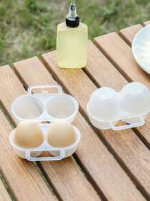 1 pieza Caja de almacenamiento de huevo transparente portátil - Blanco - Ver 7