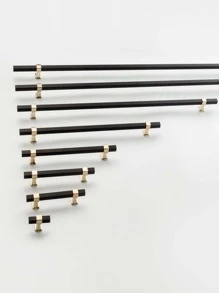1 tay cầm ngăn kéo hai tông màu tối giản - màu đen - Xem 5