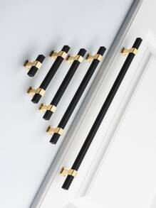 1 tay cầm ngăn kéo hai tông màu tối giản - màu đen - Xem 6