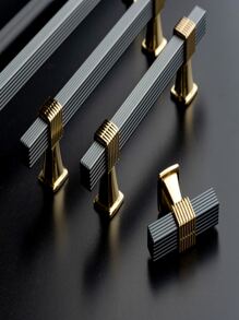 1 tay cầm ngăn kéo hai tông màu tối giản - màu đen - Xem 8