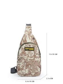 Niños Riñonera bandolera con patrón de camuflaje