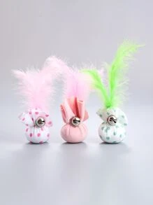 1入組隨機波點圖案逗貓棒 - 彩色 - 查看 4