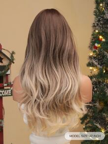 Christmas Long Curly Synthetic Wig With Bangs - Multicolor - View 2