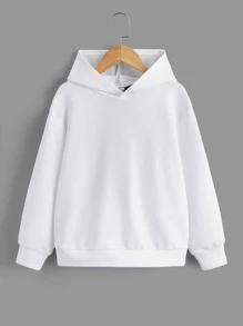 SHEIN Tween Boy Slogan Graphic Drop Shoulder Sweatshirt - White - View 2