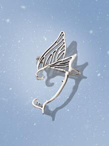 ROMWE Fairycore 1入組鏤空耳掛 - 銀色 - 查看 3