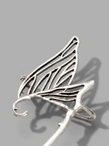 ROMWE Fairycore 1入組鏤空耳掛 - 銀色 - 查看 6