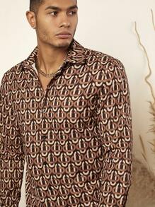 Manfinity RelaxMax Men Allover Print Shirt - Multicolor - View 4