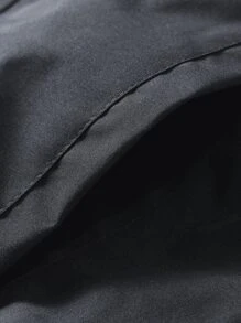 Manfinity Mode Áo khoác Nam Túi Dây kéo màu trơn Giải trí - màu đen - Xem 5