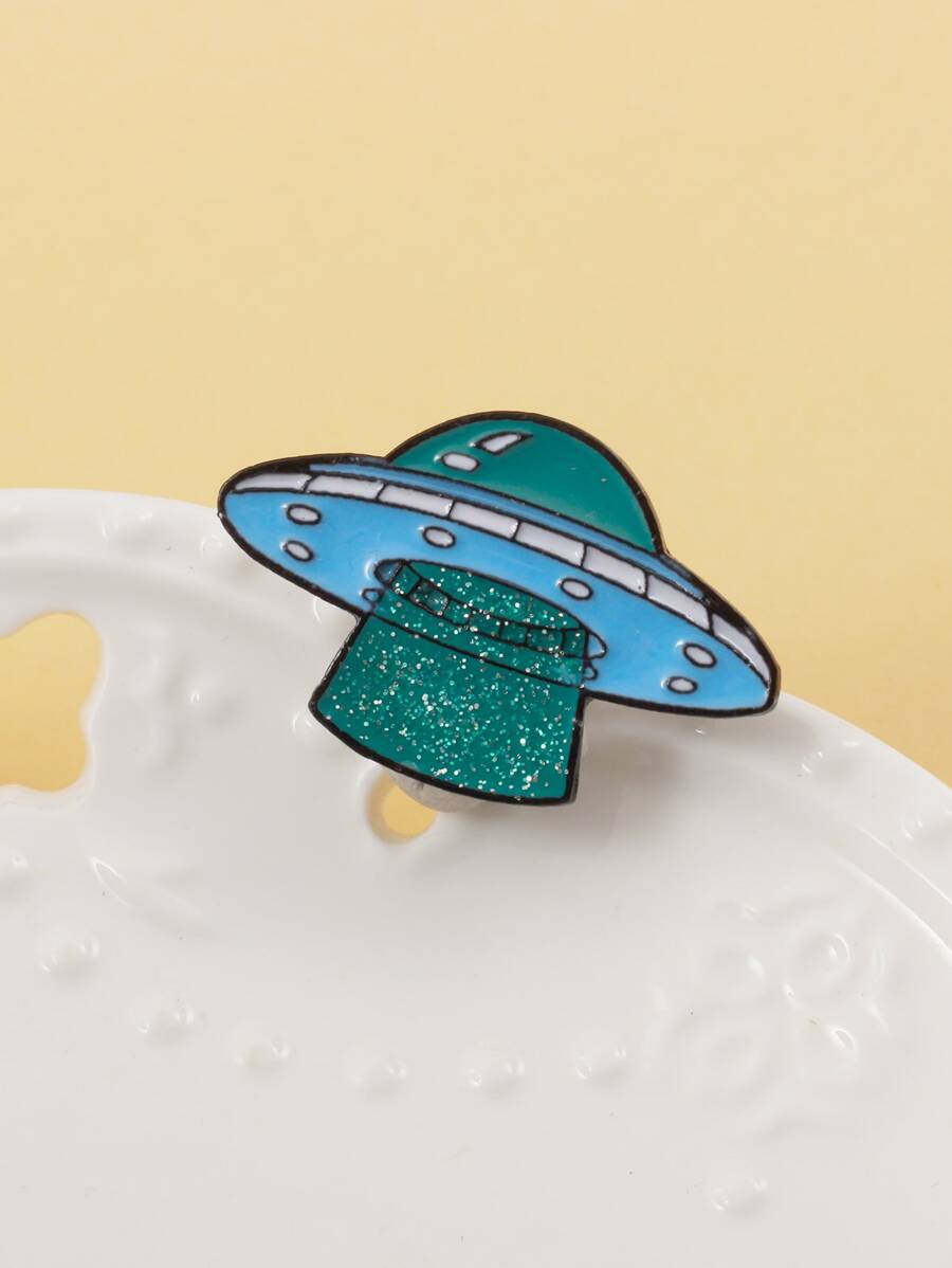 UFO Design Brooch - Multicolor - View 1