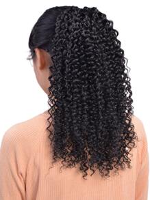 Tóc xoăn tổng hợp kiểu đuôi ngựa xoăn vừa - màu đen - Xem 1